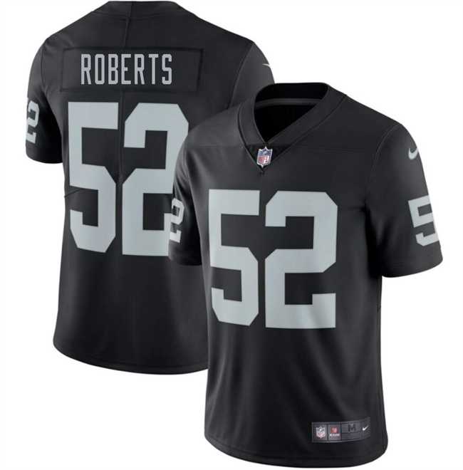 Men & Women & Youth Las Vegas Raiders #52 Elandon Roberts Black 2025 Vapor Stitched Jersey->las vegas raiders->NFL Jersey